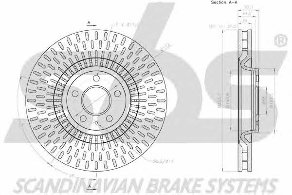SBS 18152047155 Front brake disc ventilated 18152047155: Buy near me in Poland at 2407.PL - Good price!