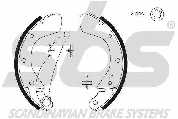 SBS 18492736539 Parking brake shoes 18492736539: Buy near me at 2407.PL in Poland at an Affordable price!