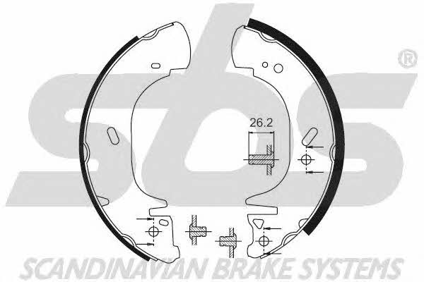 SBS 18492736664 Parking brake shoes 18492736664: Buy near me in Poland at 2407.PL - Good price!