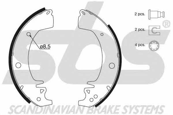 SBS 18492739445 Brake shoe set 18492739445: Buy near me in Poland at 2407.PL - Good price!