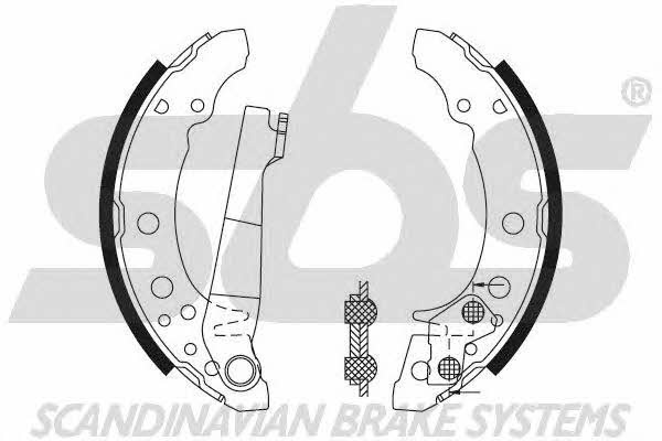 SBS 18492747340 Parking brake shoes 18492747340: Buy near me in Poland at 2407.PL - Good price!