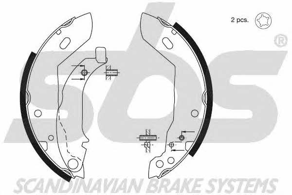 SBS 18492799427 Brake shoe set 18492799427: Buy near me in Poland at 2407.PL - Good price!