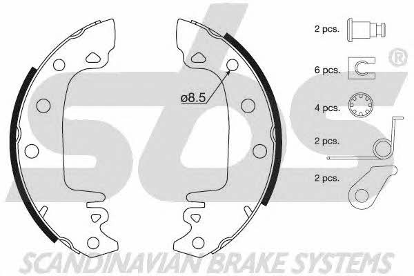 SBS 18512723285 Brake shoe set 18512723285: Buy near me in Poland at 2407.PL - Good price!