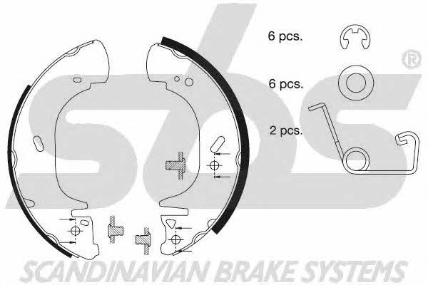 SBS 18512725542 Колодки тормозные барабанные, комплект 18512725542: Отличная цена - Купить в Польше на 2407.PL!