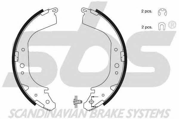 SBS 18512745425 Brake shoe set 18512745425: Buy near me at 2407.PL in Poland at an Affordable price!