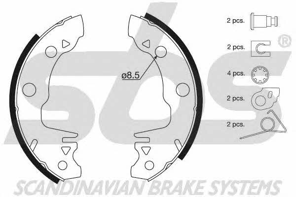 SBS 18512799228 Parking brake shoes 18512799228: Buy near me at 2407.PL in Poland at an Affordable price!