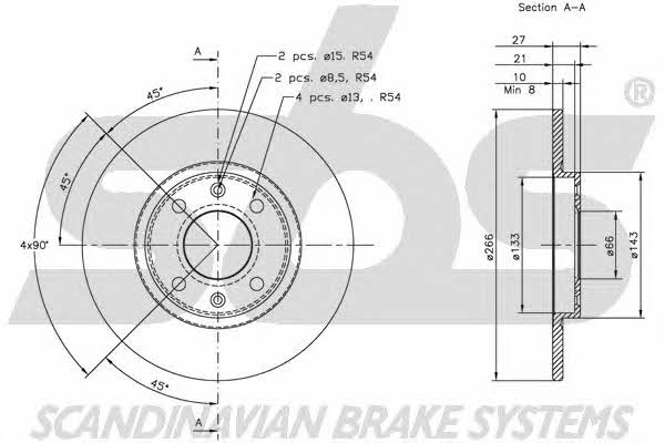 SBS 1815209914 Unbelüftete Bremsscheibe vorne 1815209914: Kaufen Sie zu einem guten Preis in Polen bei 2407.PL!