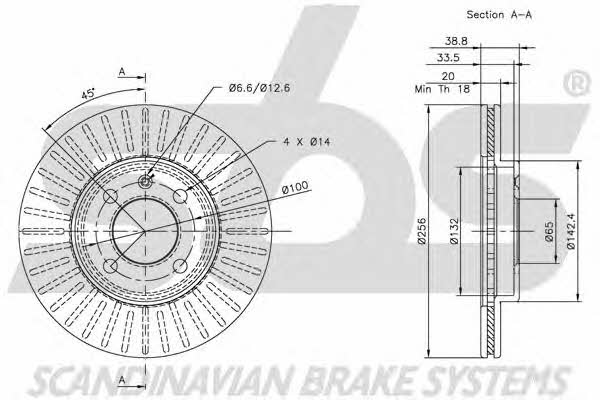 SBS 1815209934 Front brake disc ventilated 1815209934: Buy near me at 2407.PL in Poland at an Affordable price!