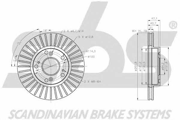 SBS 1815202667 Front brake disc ventilated 1815202667: Buy near me in Poland at 2407.PL - Good price!