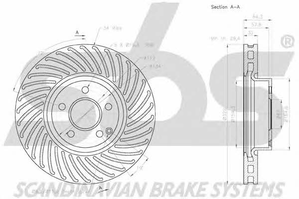 SBS 18152033103 Innenbelüftete Bremsscheibe vorne 18152033103: Kaufen Sie zu einem guten Preis in Polen bei 2407.PL!