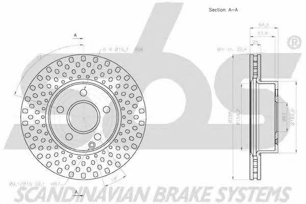 SBS 18152033106 Front brake disc ventilated 18152033106: Buy near me in Poland at 2407.PL - Good price!