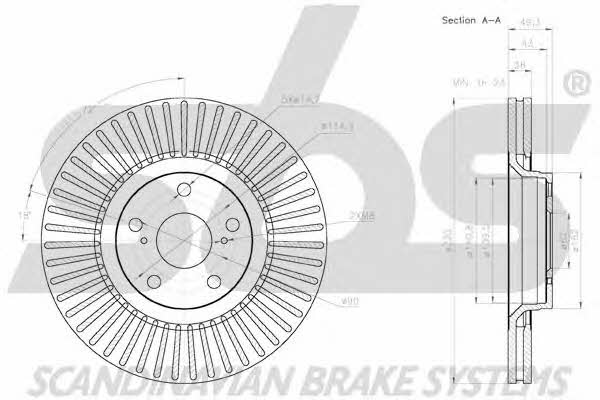 SBS 18152045129 Innenbelüftete Bremsscheibe vorne 18152045129: Kaufen Sie zu einem guten Preis in Polen bei 2407.PL!