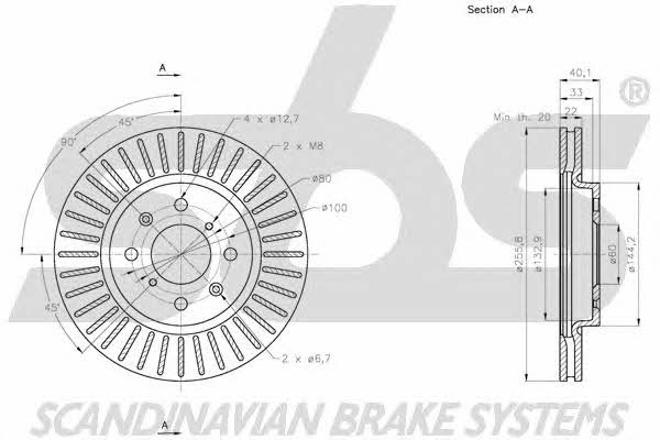 SBS 1815205224 Front brake disc ventilated 1815205224: Buy near me in Poland at 2407.PL - Good price!