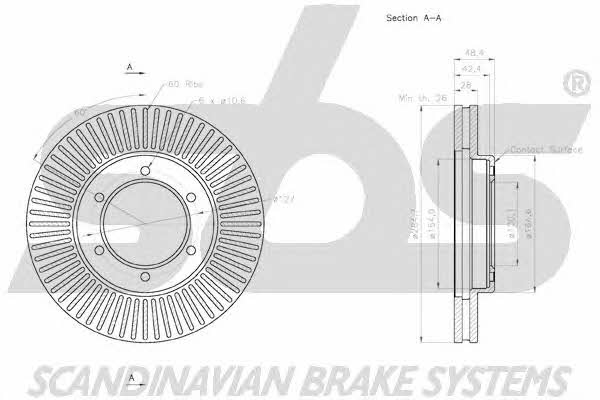 SBS 18152045153 Front brake disc ventilated 18152045153: Buy near me in Poland at 2407.PL - Good price!