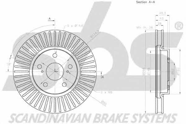 SBS 18152045167 Front brake disc ventilated 18152045167: Buy near me in Poland at 2407.PL - Good price!
