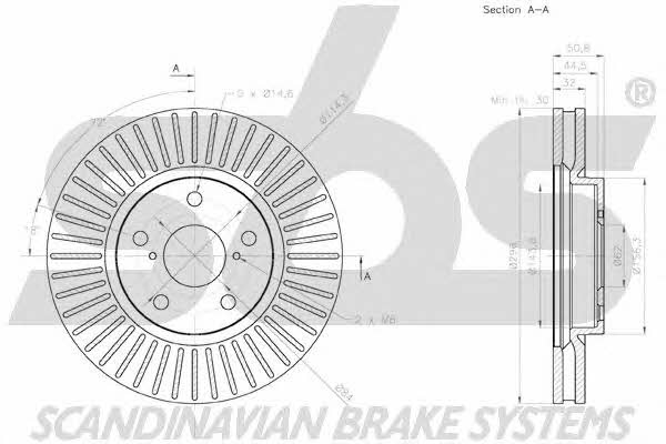 SBS 18152045169 Front brake disc ventilated 18152045169: Buy near me in Poland at 2407.PL - Good price!