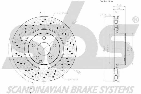 SBS 18152033119 Front brake disc ventilated 18152033119: Buy near me in Poland at 2407.PL - Good price!