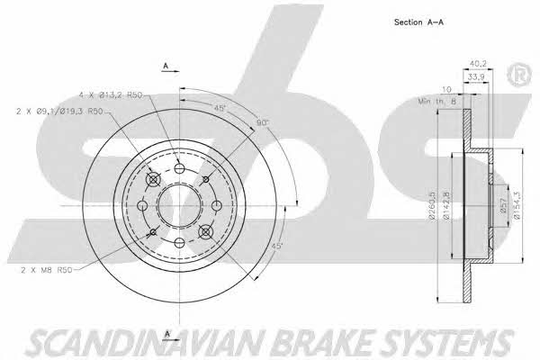 SBS 1815203508 Bremsscheibe hinten, unbelüftet 1815203508: Kaufen Sie zu einem guten Preis in Polen bei 2407.PL!