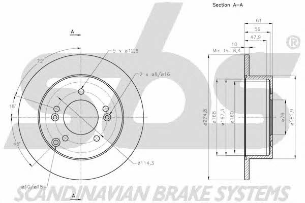 SBS 1815203532 Bremsscheibe hinten, unbelüftet 1815203532: Kaufen Sie zu einem guten Preis in Polen bei 2407.PL!