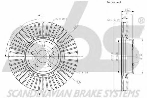 SBS 1815204419 Front brake disc ventilated 1815204419: Buy near me in Poland at 2407.PL - Good price!