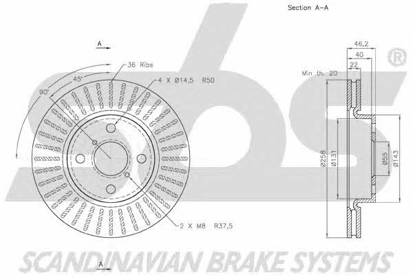 SBS 18152045115 Front brake disc ventilated 18152045115: Buy near me in Poland at 2407.PL - Good price!