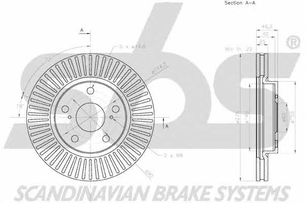 SBS 18152045173 Front brake disc ventilated 18152045173: Buy near me in Poland at 2407.PL - Good price!