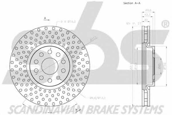 SBS 18152047146 Front brake disc ventilated 18152047146: Buy near me in Poland at 2407.PL - Good price!