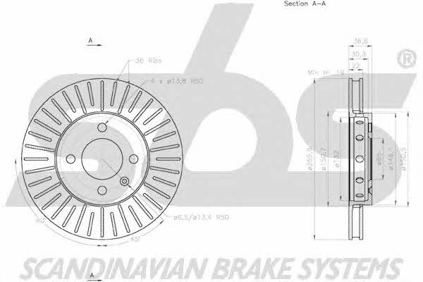 SBS 18152047157 Front brake disc ventilated 18152047157: Buy near me in Poland at 2407.PL - Good price!