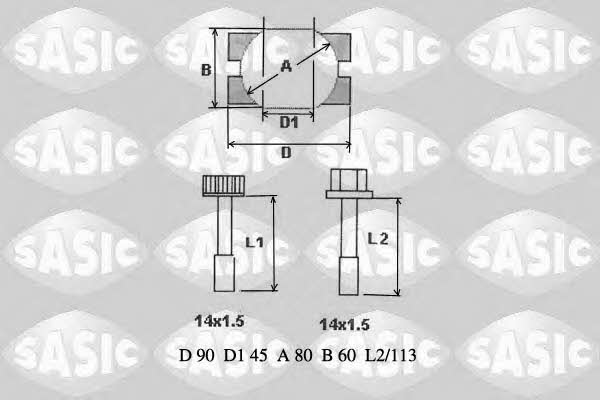 Sasic T772003 Сайлентблоки, комплект T772003: Отличная цена - Купить в Польше на 2407.PL!