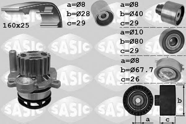 Sasic 3906078 Ремень ГРМ, комплект с водяным насосом 3906078: Отличная цена - Купить в Польше на 2407.PL!