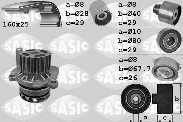 Sasic 3906077 Ремень ГРМ, комплект с водяным насосом 3906077: Отличная цена - Купить в Польше на 2407.PL!