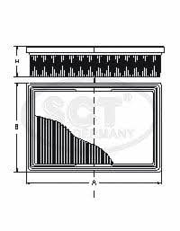 SCT SB 550 Air filter SB550: Buy near me in Poland at 2407.PL - Good price!