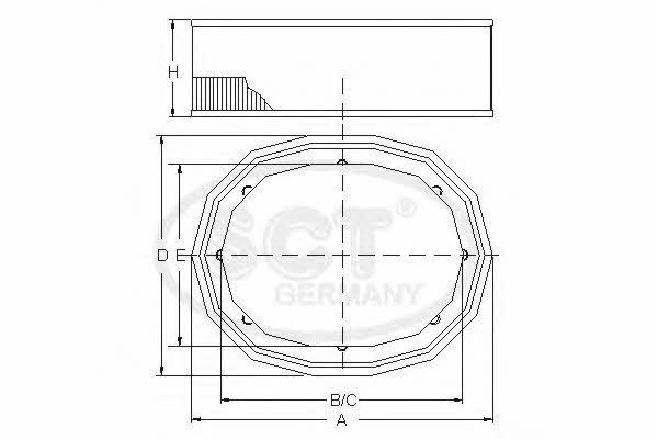 SCT SB 618 Воздушный фильтр SB618: Отличная цена - Купить в Польше на 2407.PL!