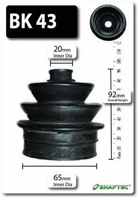 Shaftec BK43 Osłona przeciwpyłowa wału napędowego BK43: Dobra cena w Polsce na 2407.PL - Kup Teraz!