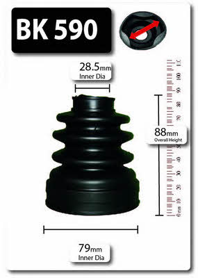 Shaftec BK590 Bellow, driveshaft BK590: Buy near me in Poland at 2407.PL - Good price!