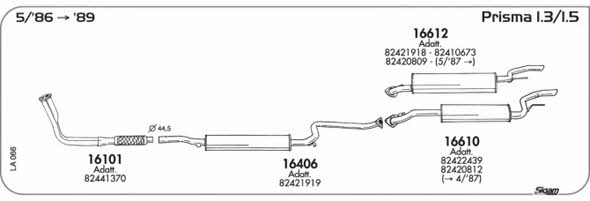Sigam LA066 Система выпуска отработаных газов LA066: Отличная цена - Купить в Польше на 2407.PL!