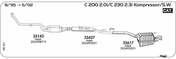 Sigam ME007 Exhaust system ME007: Buy near me in Poland at 2407.PL - Good price!