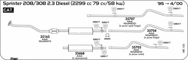 Sigam ME123 Система выпуска отработаных газов ME123: Отличная цена - Купить в Польше на 2407.PL!