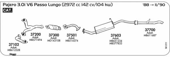 Sigam MI011 Exhaust system MI011: Buy near me in Poland at 2407.PL - Good price!