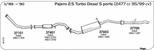 Sigam MI016 Exhaust system MI016: Buy near me in Poland at 2407.PL - Good price!