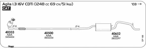 Sigam OP168 Система выпуска отработаных газов OP168: Отличная цена - Купить в Польше на 2407.PL!