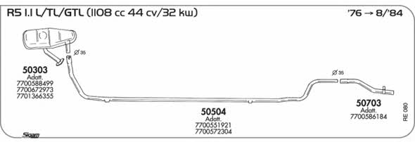 Sigam RE080 Exhaust system RE080: Buy near me in Poland at 2407.PL - Good price!