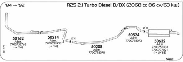 Sigam RE178 Exhaust system RE178: Buy near me in Poland at 2407.PL - Good price!