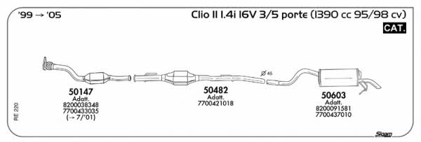 Sigam RE220 Exhaust system RE220: Buy near me in Poland at 2407.PL - Good price!