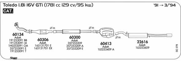 Sigam SE078 Система випуску відпрацьованих газів SE078: Приваблива ціна - Купити у Польщі на 2407.PL!