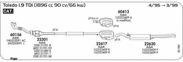 Sigam SE089 Система випуску відпрацьованих газів SE089: Приваблива ціна - Купити у Польщі на 2407.PL!