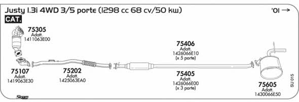 Sigam SU015 Система выпуска отработаных газов SU015: Отличная цена - Купить в Польше на 2407.PL!