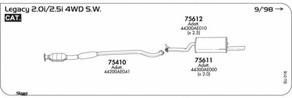 Sigam SU016 Exhaust system SU016: Buy near me in Poland at 2407.PL - Good price!