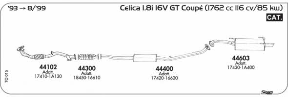 Sigam TO015 Система выпуска отработаных газов TO015: Отличная цена - Купить в Польше на 2407.PL!
