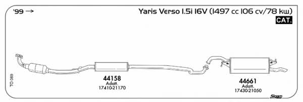 Sigam TO069 Exhaust system TO069: Buy near me in Poland at 2407.PL - Good price!